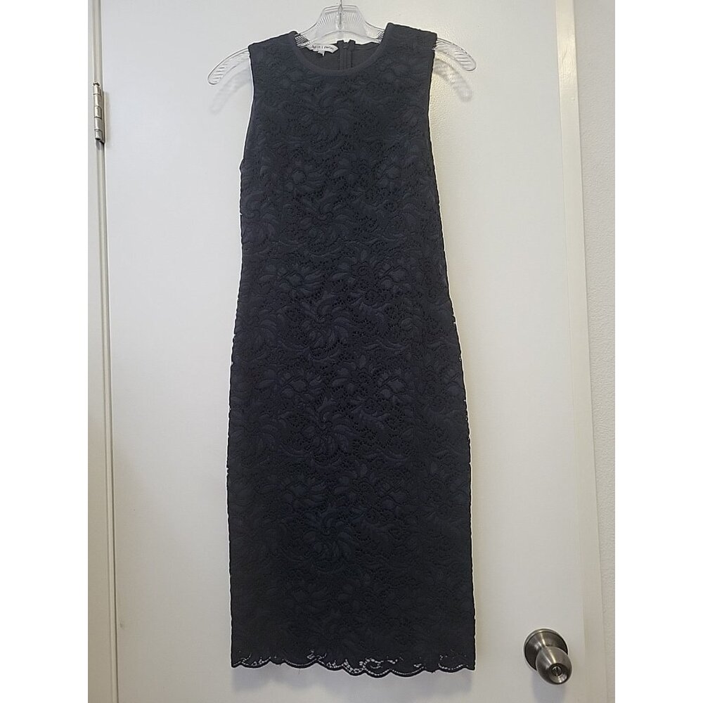 Judith and Charles Women's Midi Dress Sleeveless Navy Blue and Black Dress 4